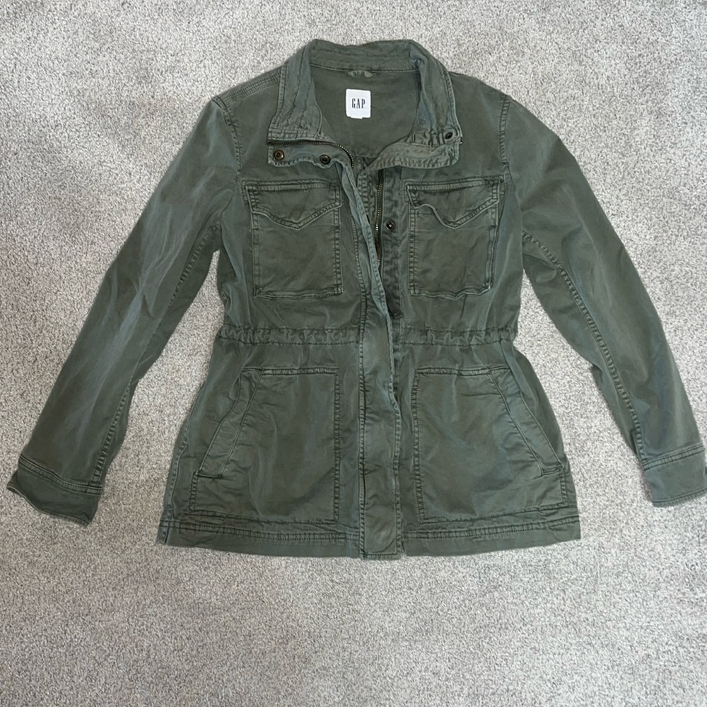 Gently used green army jacket